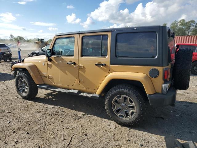 1C4BJWEG3EL236923 - 2014 JEEP WRANGLER U SAHARA YELLOW photo 2