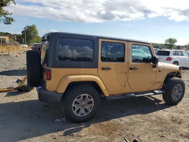 1C4BJWEG3EL236923 - 2014 JEEP WRANGLER U SAHARA YELLOW photo 3