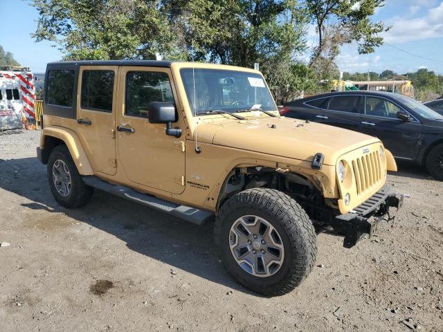 1C4BJWEG3EL236923 - 2014 JEEP WRANGLER U SAHARA YELLOW photo 4