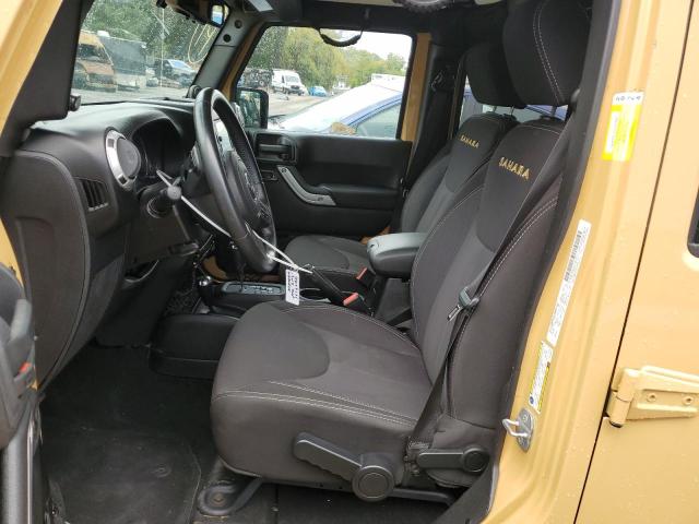 1C4BJWEG3EL236923 - 2014 JEEP WRANGLER U SAHARA YELLOW photo 7