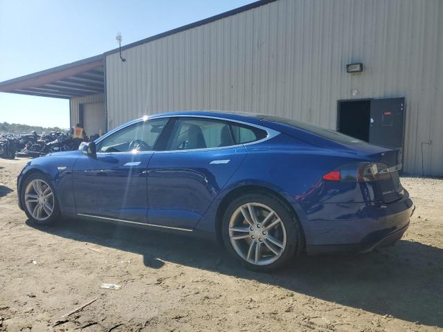 5YJSA1E24FF104815 - 2015 TESLA MODEL S أزرق صورة 2