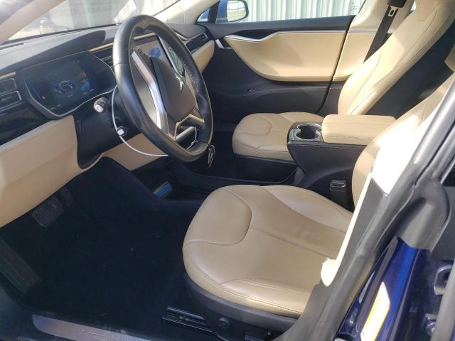 5YJSA1E24FF104815 - 2015 TESLA MODEL S أزرق صورة 7