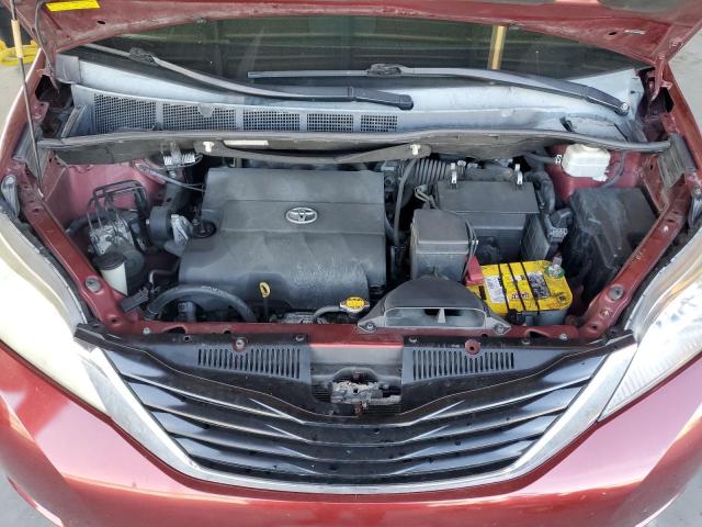 5TDKK3DC9DS353462 - 2013 TOYOTA SIENNA LE 勃艮第红 照片 12