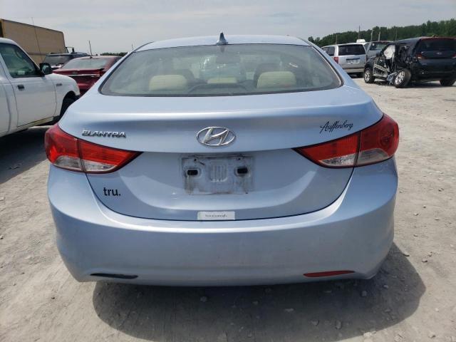 KMHDH4AE7CU362914 - 2012 HYUNDAI ELANTRA GLS BLUE photo 6