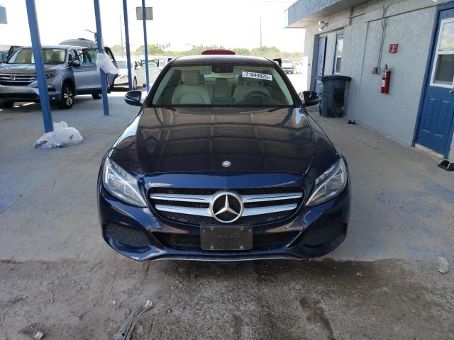 55SWF4KB1HU208625 - 2017 MERCEDES-BENZ C 300 4MATIC BLUE photo 5