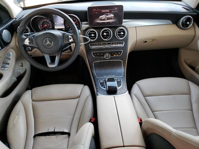 55SWF4KB1HU208625 - 2017 MERCEDES-BENZ C 300 4MATIC BLUE photo 8