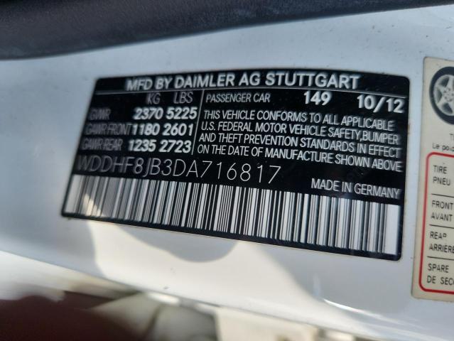 WDDHF8JB3DA716817 - 2013 MERCEDES-BENZ E 350 4MATIC WHITE photo 12