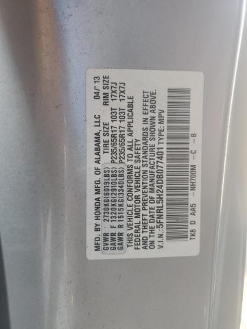 5FNRL5H24DB077401 - 2013 HONDA ODYSSEY LX SILVER photo 14