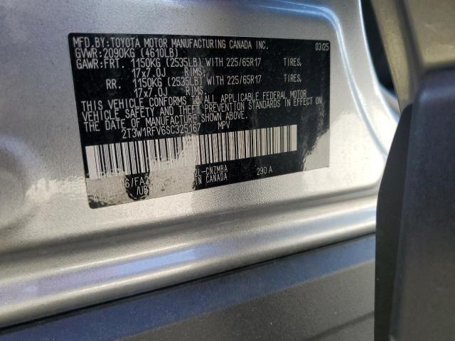 2T3W1RFV6SC325167 - 2025 TOYOTA RAV4 XLE SILVER photo 13