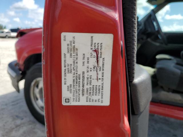 1GTCS14W2T8528799 - 1996 GMC SONOMA RED photo 12