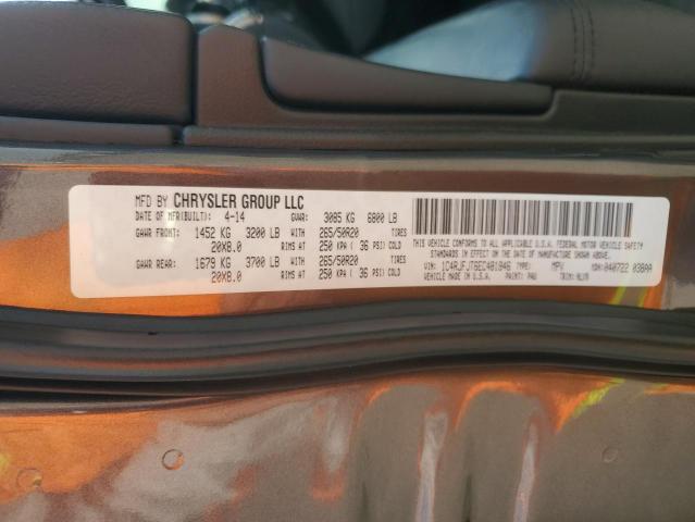 1C4RJFJT6EC481846 - 2014 JEEP GRAND CHER SUMMIT ნაცრისფერი ფოტო 13