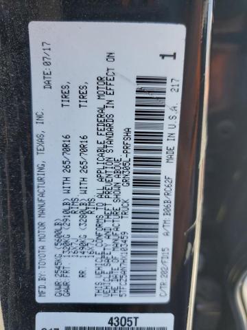 5TFCZ5AN7HX103459 - 2017 TOYOTA TACOMA DOUBLE CAB 黑色 照片 12