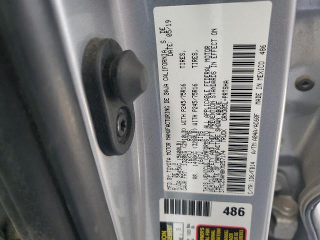 3TMCZ5AN8KM257174 - 2019 TOYOTA TACOMA DOUBLE CAB ვერცხლისფერი ფოტო 12