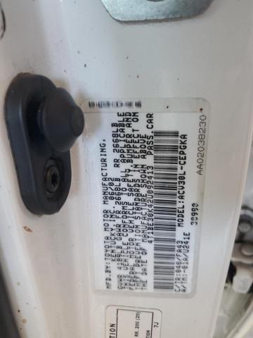 4T1BE30K42U092413 - 2002 TOYOTA CAMRY LE WHITE photo 12