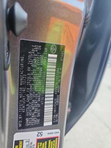 4T1G11AK4RU220003 - 2024 TOYOTA CAMRY SE NIGHT SHADE GRAY photo 12