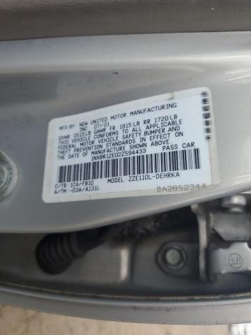 1NXBR12E02Z594433 - 2002 TOYOTA COROLLA CE 灰色 照片 12