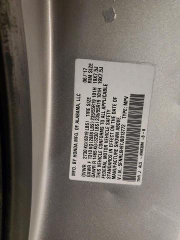 5FNRL6H97JB013772 - 2018 HONDA ODYSSEY ELITE فضي صورة 13