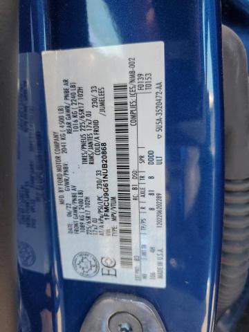 1FMCU9G61NUB20868 - 2022 FORD ESCAPE SE BLUE photo 14