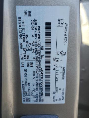 1FMCU0GD0JUA74597 - 2018 FORD ESCAPE SE Dorado foto 13