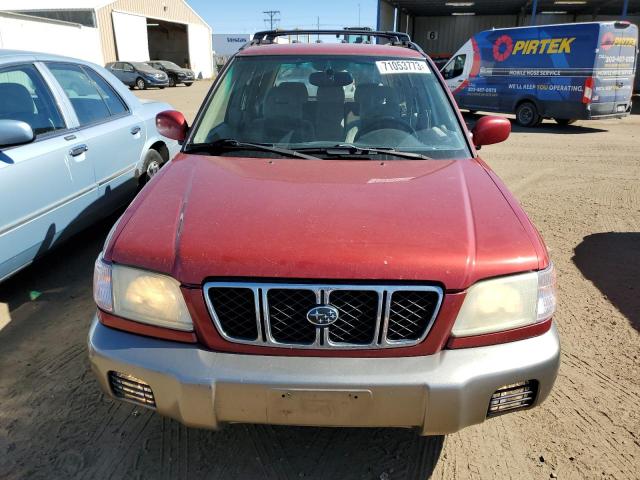 JF1SF65562H753654 - 2002 SUBARU FORESTER S RED photo 5