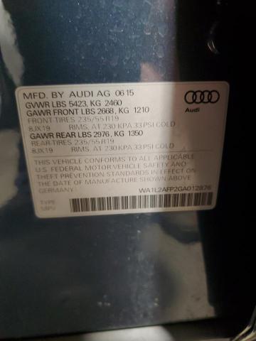 WA1L2AFP2GA012876 - 2016 AUDI Q5 PREMIUM PLUS ლურჯი ფოტო 13