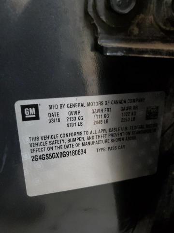 2G4GS5GX0G9180634 - 2016 BUICK REGAL PREMIUM CHARCOAL photo 12