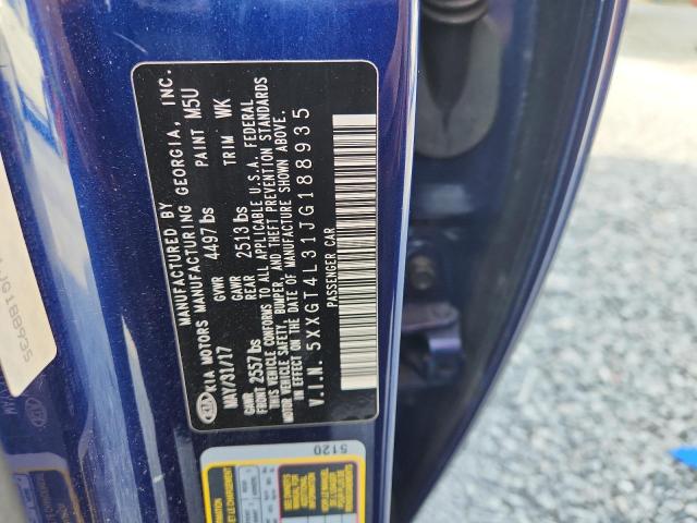 5XXGT4L31JG188935 - 2018 KIA OPTIMA LX BLUE photo 12