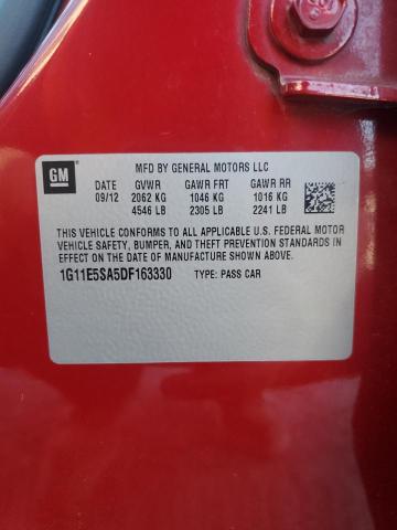1G11E5SA5DF163330 - 2013 CHEVROLET MALIBU 2LT RED photo 12