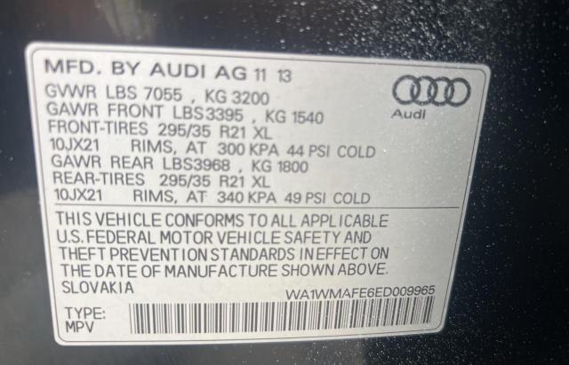 WA1WMAFE6ED009965 - 2014 AUDI Q7 PRESTIGE 黑色 照片 10