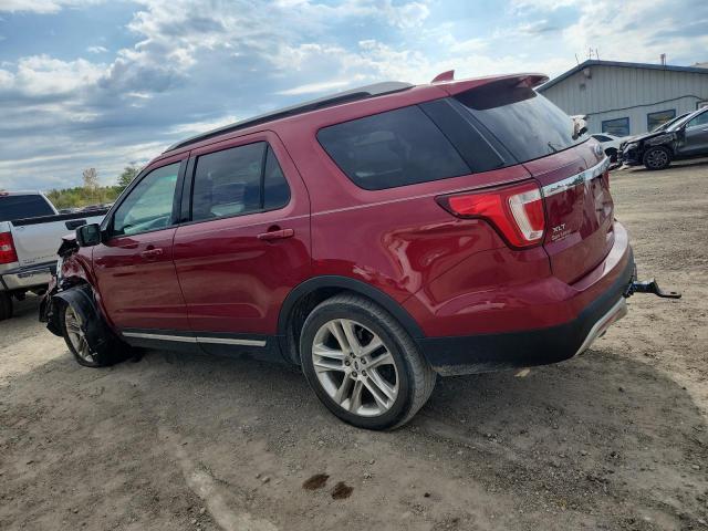 1FM5K8D87GGB17277 - 2016 FORD EXPLORER XLT RED photo 2