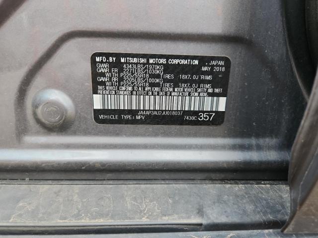 JA4AP3AU2JU018037 - 2018 MITSUBISHI OUTLANDER ES Grau Foto 13