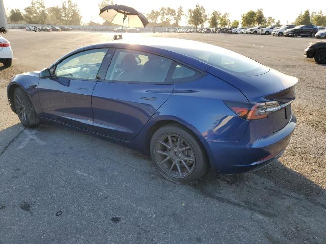 5YJ3E1EA6NF115510 - 2022 TESLA MODEL 3 BLUE photo 2