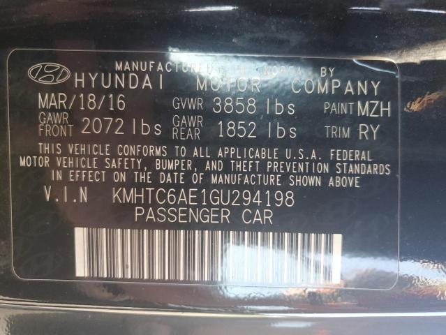 KMHTC6AE1GU294198 - 2016 HYUNDAI VELOSTER TURBO 黑色 照片 12