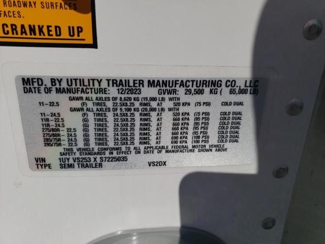 1UYVS253XS7225035 - 2025 UTILITY TRAILER Ağ foto 10