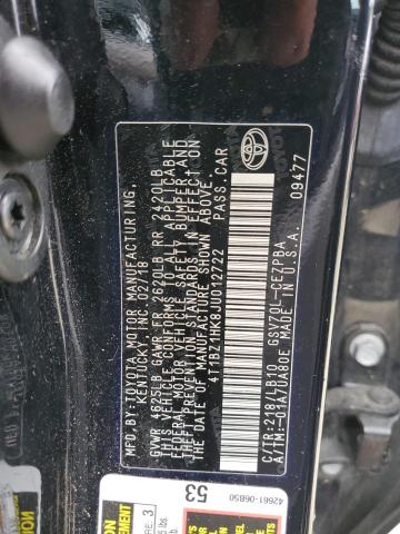 4T1BZ1HK8JU012722 - 2018 TOYOTA CAMRY XSE BLACK photo 12