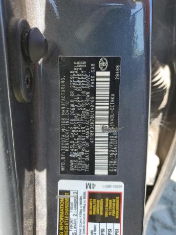 4T1BF3EK7BU148169 - 2011 TOYOTA CAMRY BASE GRAY photo 12