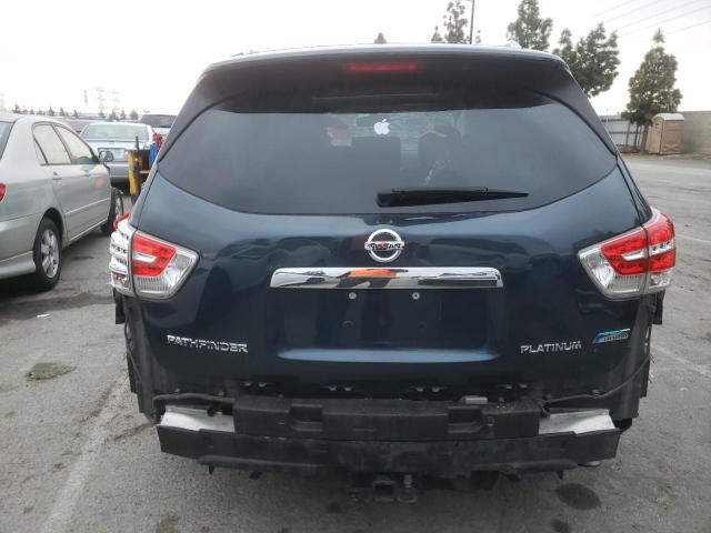 5N1CR2MN4EC632554 - 2014 NISSAN PATHFINDER SV HYBRID BLUE photo 6