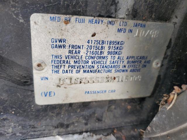 JF1SF6553XH715709 - 1999 SUBARU FORESTER S 黑色 照片 12