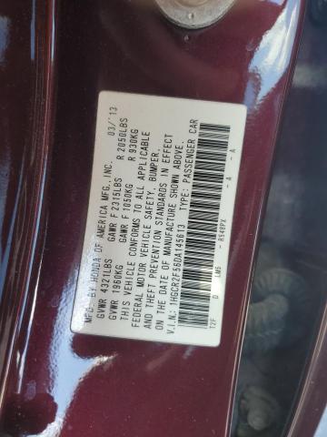1HGCR2F56DA145613 - 2013 HONDA ACCORD SPORT MAROON photo 12