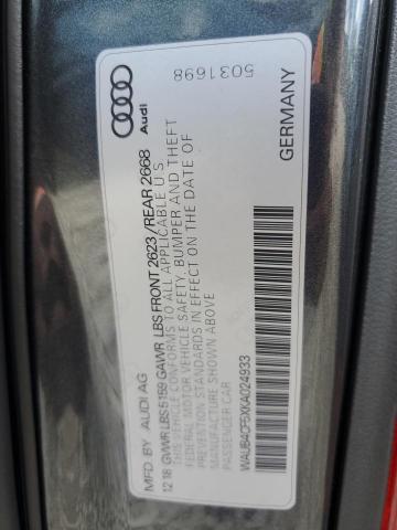 WAUB4CF5XKA024933 - 2019 AUDI S5 PREMIUM PLUS Сұр фото 12