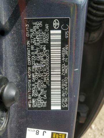JTDKN3DUXD5582013 - 2013 TOYOTA PRIUS CHARCOAL photo 12