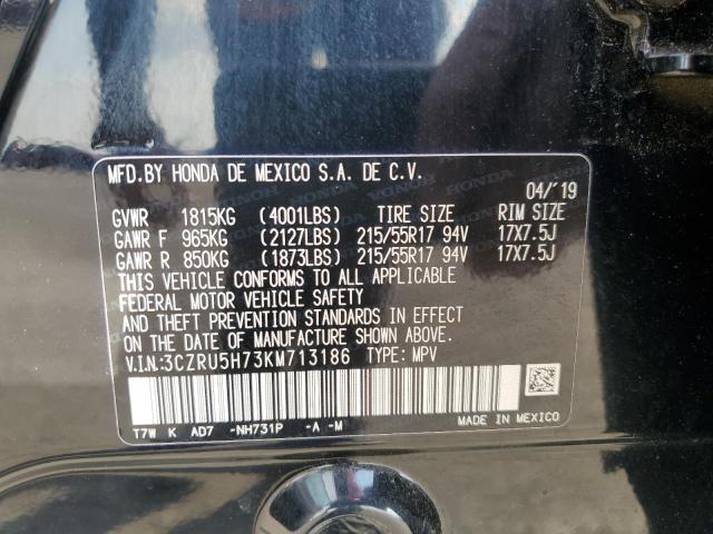 3CZRU5H73KM713186 - 2019 HONDA HR-V EXL Schwarz Foto 13