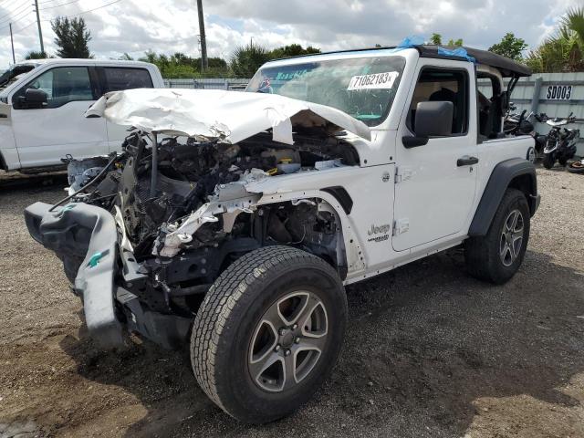 1C4GJXAG1LW176699 - 2020 JEEP WRANGLER SPORT WHITE photo 1