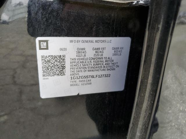 1G1ZG5ST6LF127322 - 2020 CHEVROLET MALIBU RS 黑色 照片 12