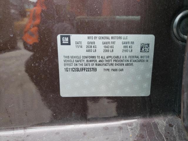 1G11C5SL6FF223769 - 2015 CHEVROLET MALIBU 1LT PURPLE photo 13