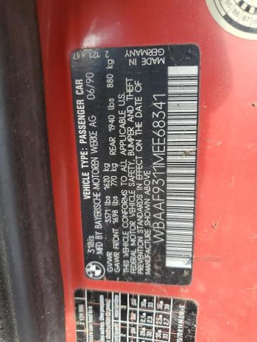 WBAAF9311MEE68341 - 1991 BMW 318 IS RED photo 13
