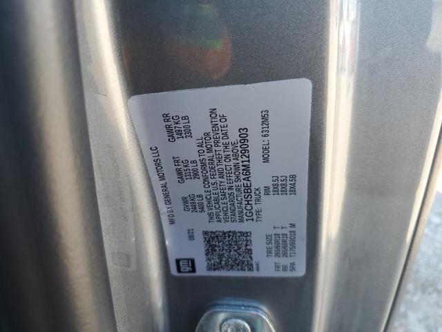 1GCHSBEA6M1290903 - 2021 CHEVROLET COLORADO GRAY photo 12