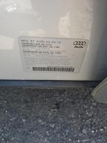 WA1LFAFP1CA102745 - 2012 AUDI Q5 PREMIUM PLUS SILVER photo 13