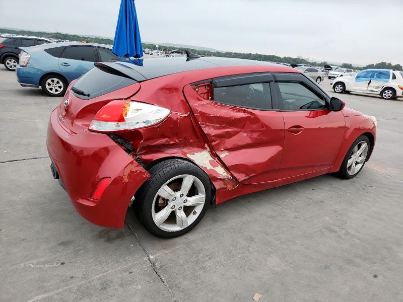 KMHTC6AD8EU211614 - 2014 HYUNDAI VELOSTER RED photo 3