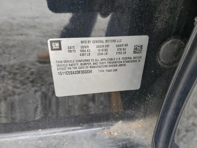 1G11C5SA2DF350224 - 2013 CHEVROLET MALIBU 1LT 黑色 照片 12